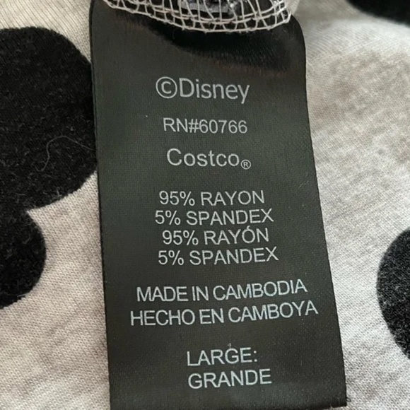 Disney | Gray Black Mickey Mouse Short Sleeve Sleep Pajama Tee, Large - Picture 6 of 6